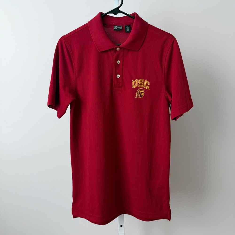 Gear For Sports Small Red Polo Shirt Mens Excellent USC Trojans Embroidered NCAA